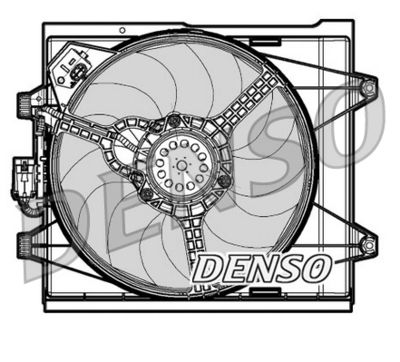 Вентилятор, охлаждение двигателя DENSO DER09048 для FIAT 500