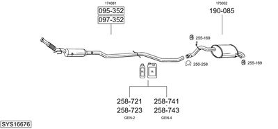 Układ wydechowy BOSAL SYS16676