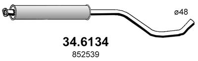 ASSO 34.6134 Глушитель выхлопных газов  для CHEVROLET CRUZE (Шевроле Крузе)