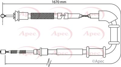 Cable Pull, parking brake APEC CAB1107