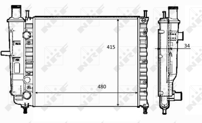 Радиатор, охлаждение двигателя WILMINK GROUP WG1723649 для FIAT MAREA