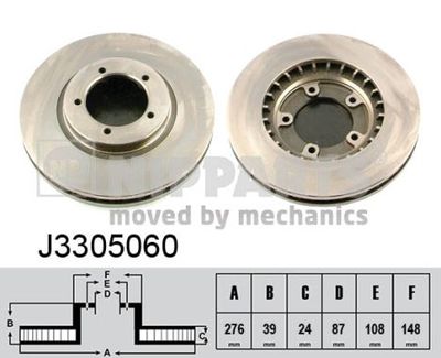 NIPPARTS J3305060 Тормозные диски для MITSUBISHI L400