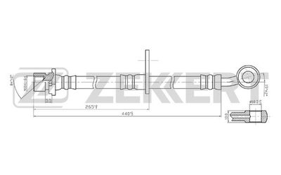Тормозной шланг ZEKKERT BS-9264 для HONDA CR-V