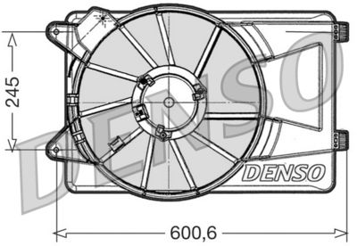 Вентилятор, охлаждение двигателя DENSO DER09305 для ALFA ROMEO MITO