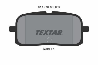 Комплект тормозных колодок, дисковый тормоз TEXTAR 2349101 для TOYOTA PASEO