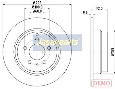 спирачен диск JAPANPARTS DP-0319C