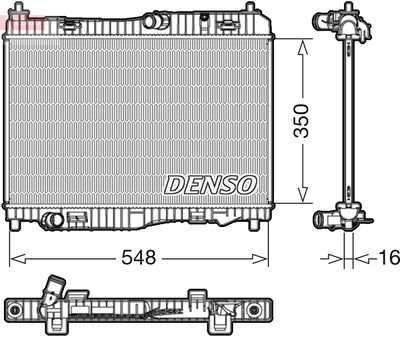 Радиатор, охлаждение двигателя DENSO DRM10006 для FORD KA+