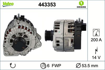 GENERATOR / ALTERNATOR VALEO 443353