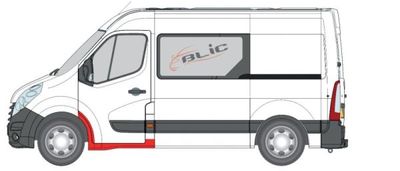 Dorpel aan autozijde Links (cab door) past: NISSAN NV400 OPEL MOVANO B RENAULT MASTER III 02.10-