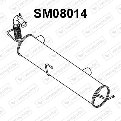 VENEPORTE SM08014 Глушник вихлопних газів для SMART (Смарт)