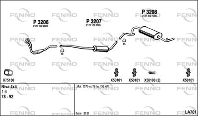 Układ wydechowy FENNO LA701