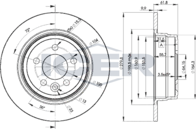 спирачен диск ICER 78BD0847-2