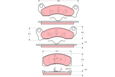 Комплект тормозных колодок, дисковый тормоз TRW GDB4027 для LINCOLN CONTINENTAL