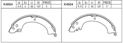 Комплект тормозных колодок ASIMCO K4664 для MITSUBISHI L300