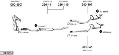 Изпускателна система BOSAL SYS03738