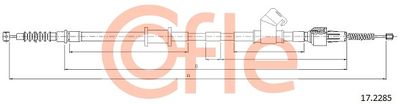 Тросик, cтояночный тормоз COFLE 92.17.2285 для MITSUBISHI L200