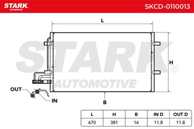 кондензатор, климатизация STARK SKCD-0110013