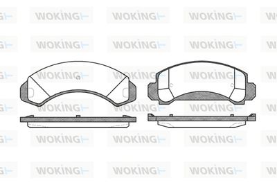 Комплект тормозных колодок, дисковый тормоз WOKING P5543.00 для FORD USA AEROSTAR