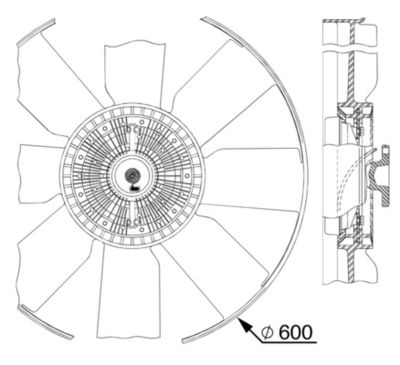 ventilátor, motorhűtés MAHLE CFF 512 000P for IVECO