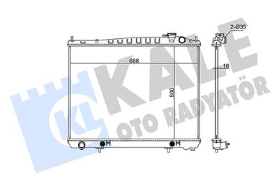 Радиатор, охлаждение двигателя KALE OTO RADYATÖR 348410 для NISSAN PATHFINDER