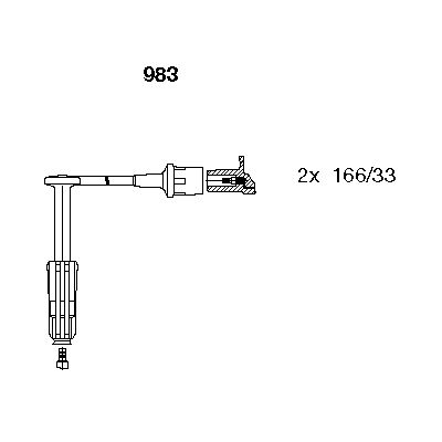 Комплект проводов зажигания BREMI 983 для MERCEDES-BENZ VITO