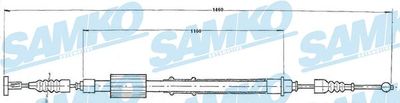 Тросик, cтояночный тормоз SAMKO C0155B для FIAT MAREA