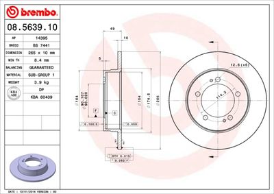 AP 14395 Тормозные диски AP для MITSUBISHI ECLIPSE