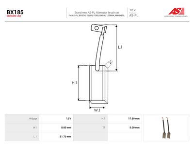 Kullbørste, dynamo AUTOSTARTER BX185