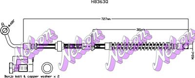 Тормозной шланг KAWE H8363Q для DS DS