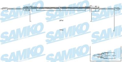 Тросик, cтояночный тормоз SAMKO C0212B для CITROËN JUMPY