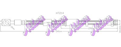 Тормозной шланг KAWE H7214 для VW LOAD