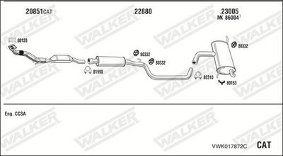 ABGASANLAGE WALKER VWK017872C