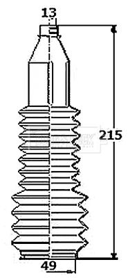 Bellow Kit, steering Borg & Beck BSG3453