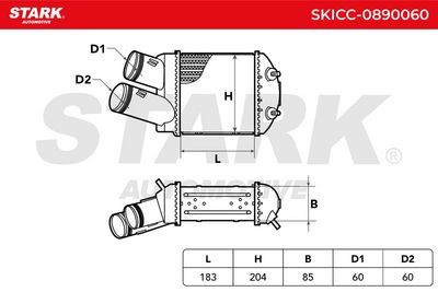 интеркулер (охладител за въздуха на турбината) STARK SKICC-0890060
