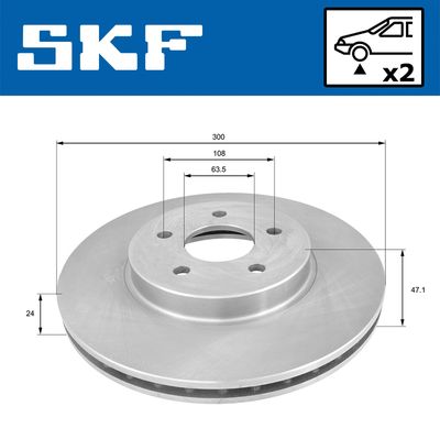 Brake Disc VKBD 80015 V2