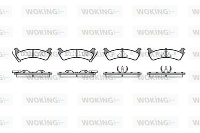 Комплект тормозных колодок, дисковый тормоз WOKING P7173.00 для FORD USA WINDSTAR