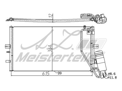 кондензатор, климатизация A.Z. Meisterteile AZMT-45-030-1685