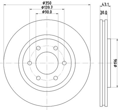 Тормозной диск TEXTAR 92298803 для INFINITI QX56