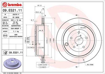 DISC FRANA BREMBO 09E52111 3