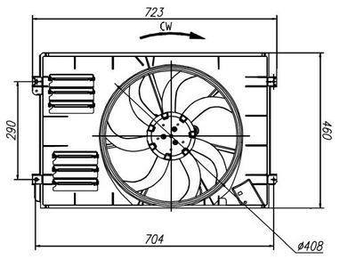 VENTILATOR RADIATOR NRF 47925 5