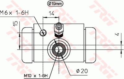 CILINDRU RECEPTOR FRANA TRW BWD310 1