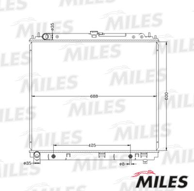 Радиатор, охлаждение двигателя MILES ACRB216