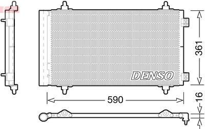 Конденсатор, кондиционер DENSO DCN21018 для FIAT SCUDO