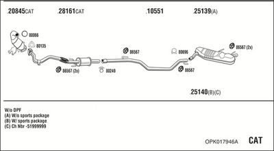 SISTEM DE ESAPAMENT WALKER OPK017946A