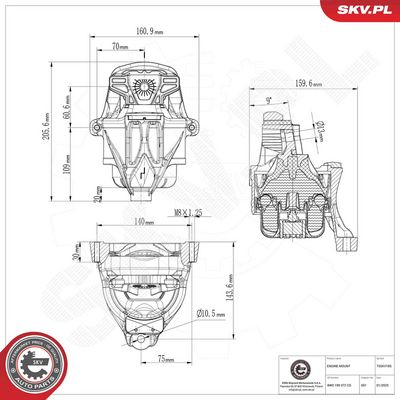 Zavěšení motoru ESEN SKV 75SKV185