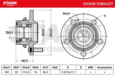 комплект колесен лагер STARK SKWB-0180437