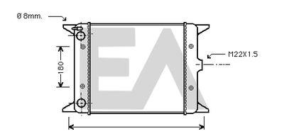 Радиатор, охлаждение двигателя EACLIMA 31R77013 для AUDI 50