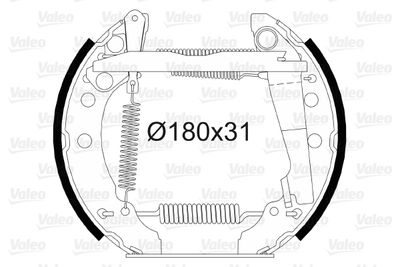 Комплект тормозных колодок VALEO 554852 для VW POLO