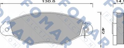 Комплект тормозных колодок, дисковый тормоз FOMAR Friction FO 680981 для SUZUKI SWIFT