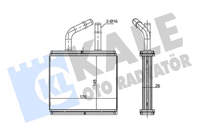 Теплообменник, отопление салона KALE OTO RADYATÖR 352185 для MAZDA MX-3